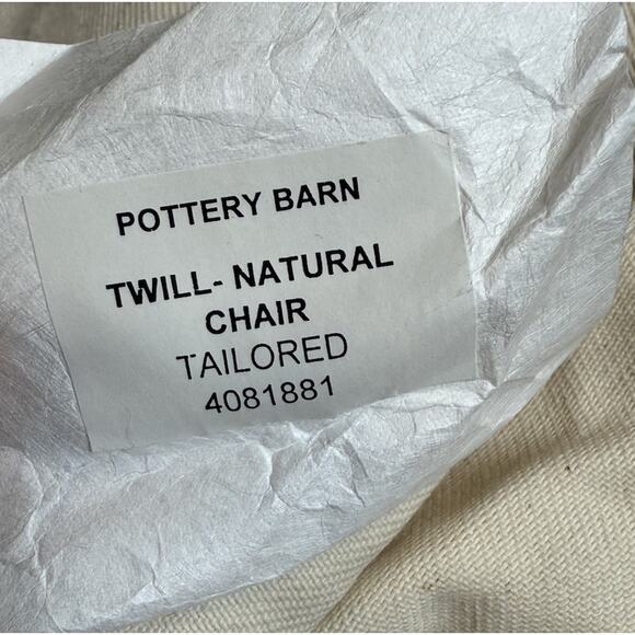 Pottery Barn Sofa Love Seat Chair Slipcover Twill Natural Tan Tailored 4081881 - Picture 3 of 3